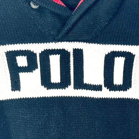 Polo Ralph Lauren Interlock Boys 4 Sweater Logo Cotton Ribbed Preppy Old Money - Picture 5 of 9